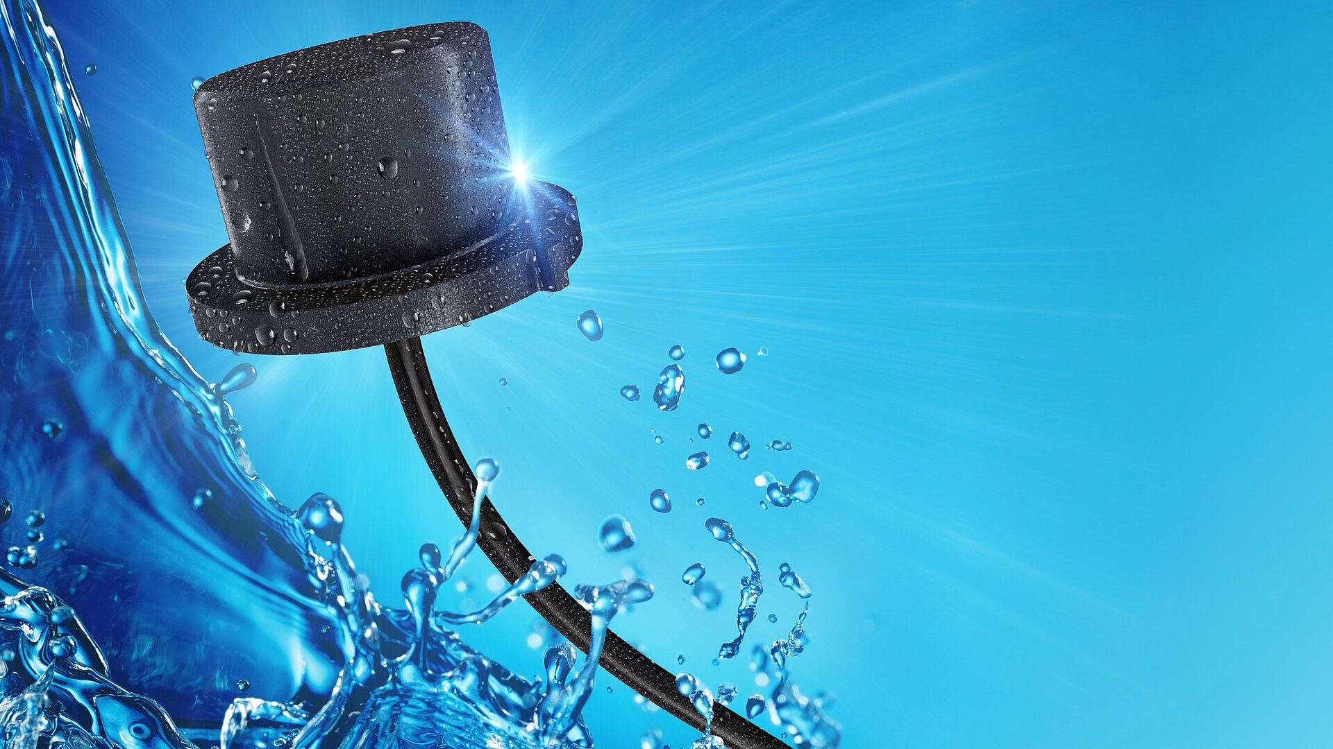 Liquid-coupled ultrasonic flow sensor
