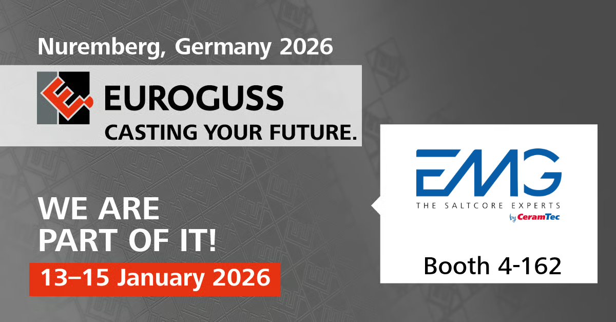 Teaser for EMG Saltcores' trade fair appearance at EUROGUSS 2026 in Nuremberg