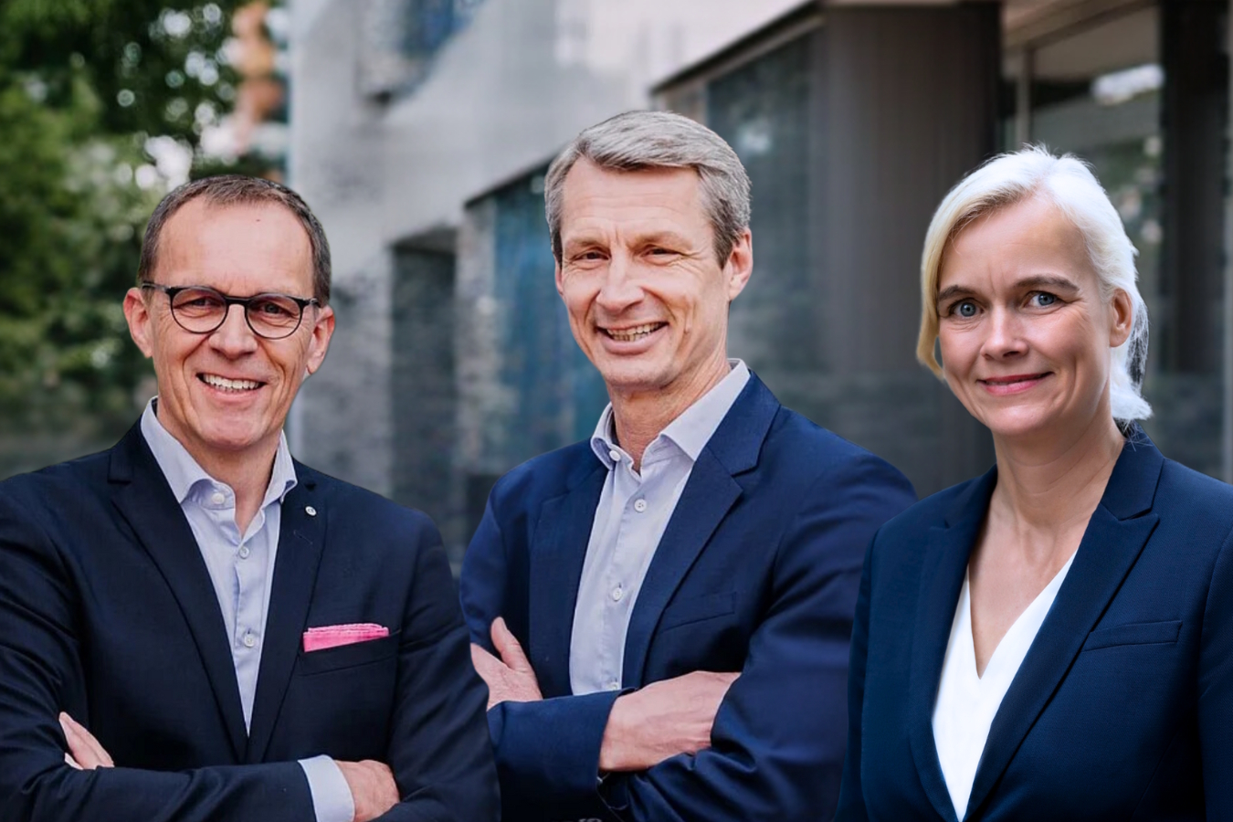 Horst Garbrecht, Eric Oellerer and Dr. Carla Kriwet from the CeramTec Management